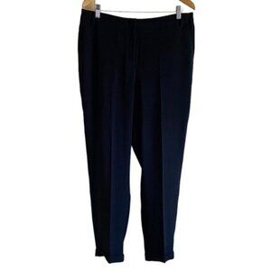 J.Jill Trousers Woman 14 TALL Black Cuffed Hem High Waist Pockets Career Office